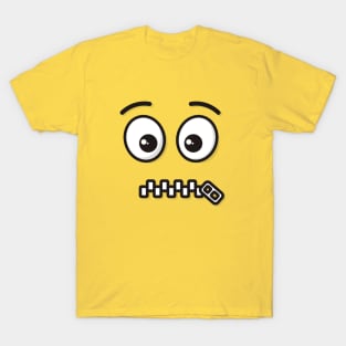 Zipper-Mouth Face T-Shirt